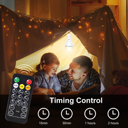 USB-Rechargeable E26 LED Light Bulbs, Two-Pack with Remote, Hanging Hooks, Three Color Controls and Timer Buttons