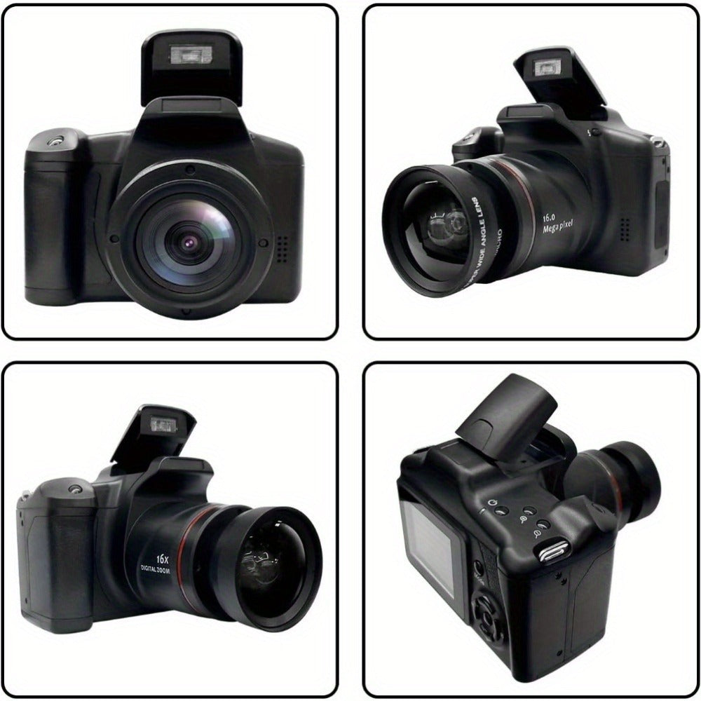Digital Camera 1080P DSLR-Style Compact with 2.4-Inch Screen, 16X Digital Zoom, 9.88mm Lens and 32GB Card