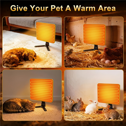 Chick Brooder Heating Plate with Adjustable Height & Angle, Digital Temp Control for Chicken Coop