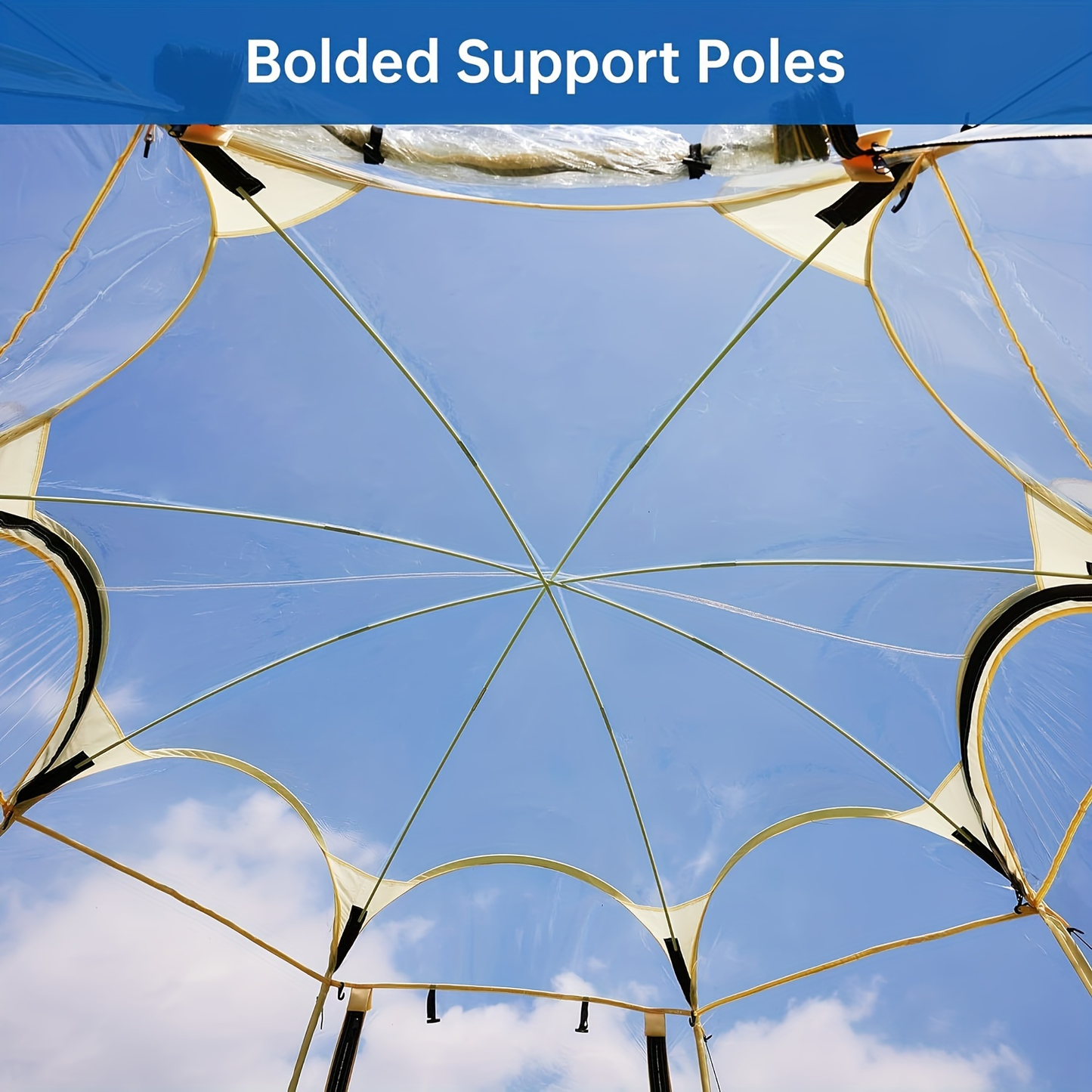 Clear-Panel Dome Screen Shelter with Two Zippered Doors, Ground Stakes and 10-by-10 or 12-by-12 Options
