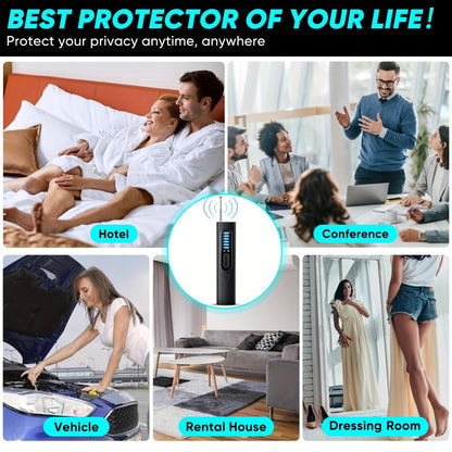 Hidden Camera Detector & Anti-Spy Bug Detector for an Everyday Personal Care Routine, with the Listed Configuration