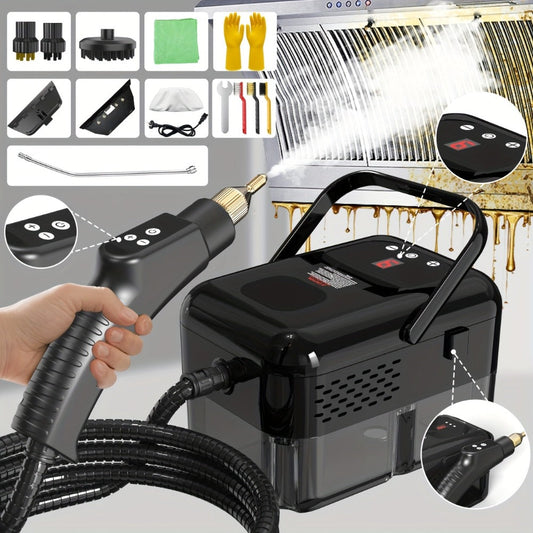Handheld Steam Cleaner 2500W High Pressure for Home Kitchen Grease Sofa Air Conditioner Washing Machine Floor Tile Bathroom