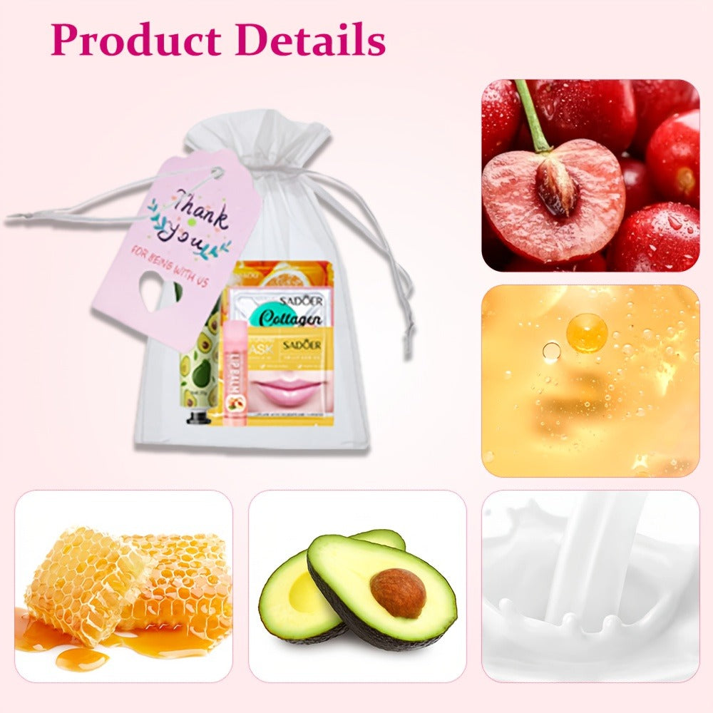 Fruit Extract Skincare Gift Box 30pcs for Women - Moisturizing Hydrating Non-Greasy Daily Skin Care Set All Skin Types, Winter Hydration Christmas Holiday Birthday Gift for Family Friends