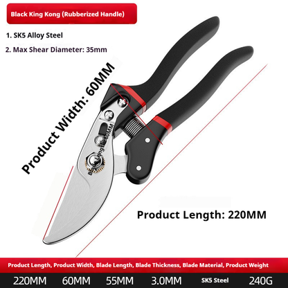 Branch Pruner Extra Large Reinforced Heavy Duty SK5 Steel Garden Tree Trimmer Long Reach Cutting Tool for Thick Branches Outdoor Yard Fruit Trees