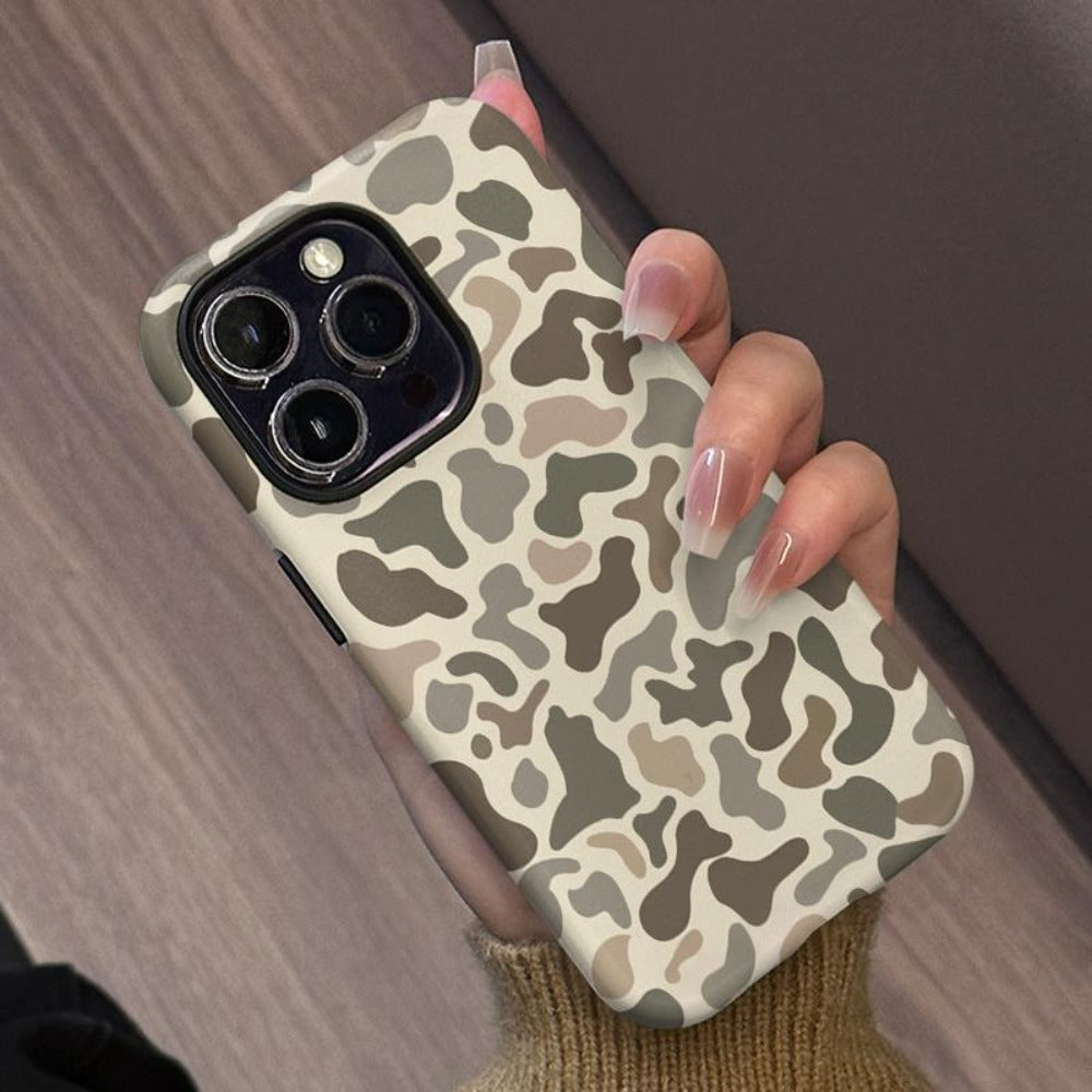 Military Camo Phone Case Heavy Duty Shockproof Dual Layer Rugged Cover Reinforced Edges Drop Protection Bumper for iPhone 17 16 15 14 13 12 11 Pro Plus Air XS Max 7 8 Galaxy S25