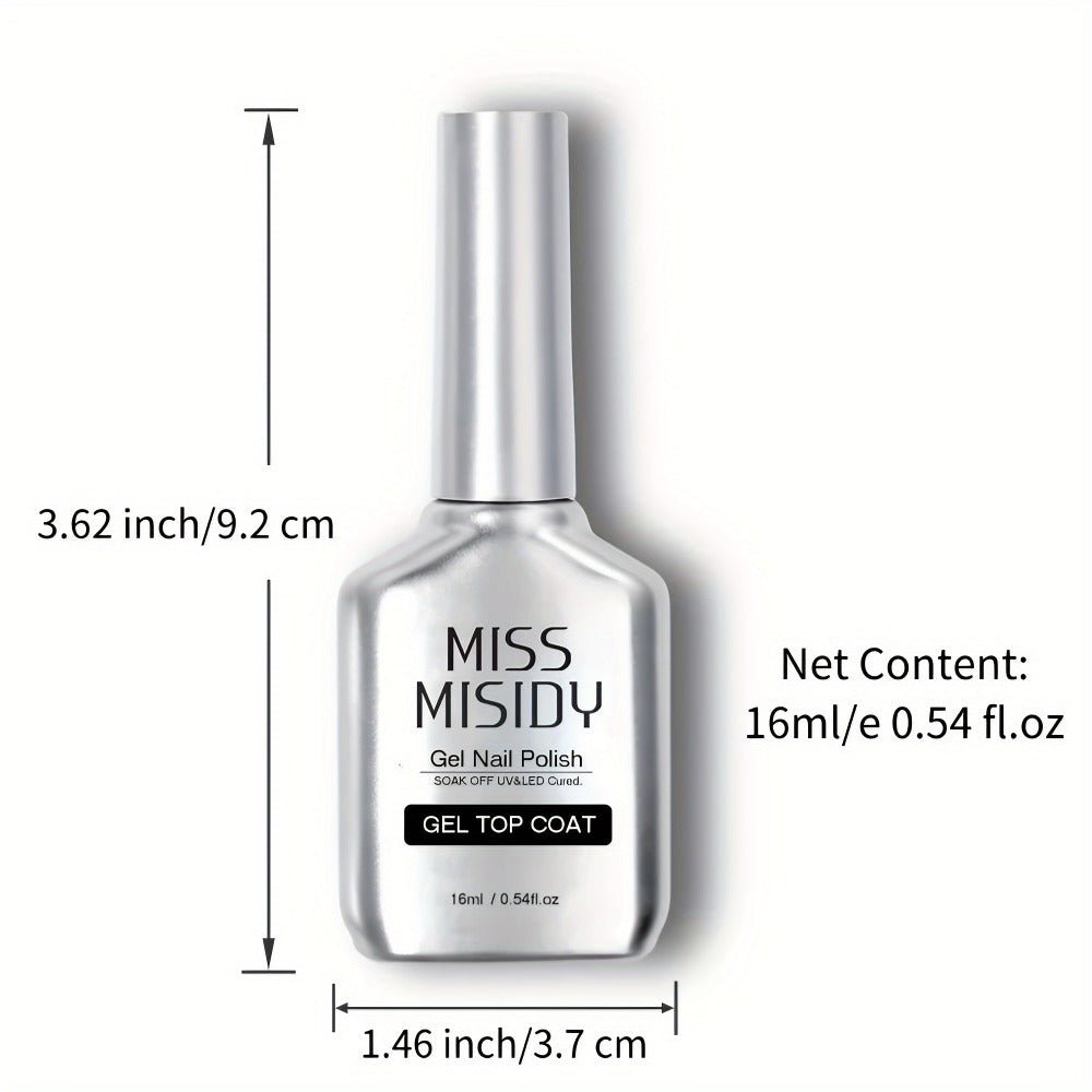 Soak-Off Gel Top Coat and Base Coat Set 2Pcs Super Shine Mirror Finish Long Lasting LED UV Lamp Gel Polish Foundation Seal Manicure Kit Nail Art Essentials Gift for Women