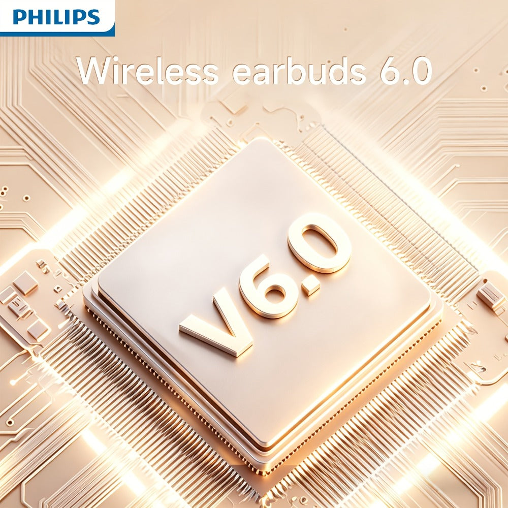 Wireless Earbuds Philips Bluetooth 6.0 Semi-Open Back with Long Battery and Noise Reduction