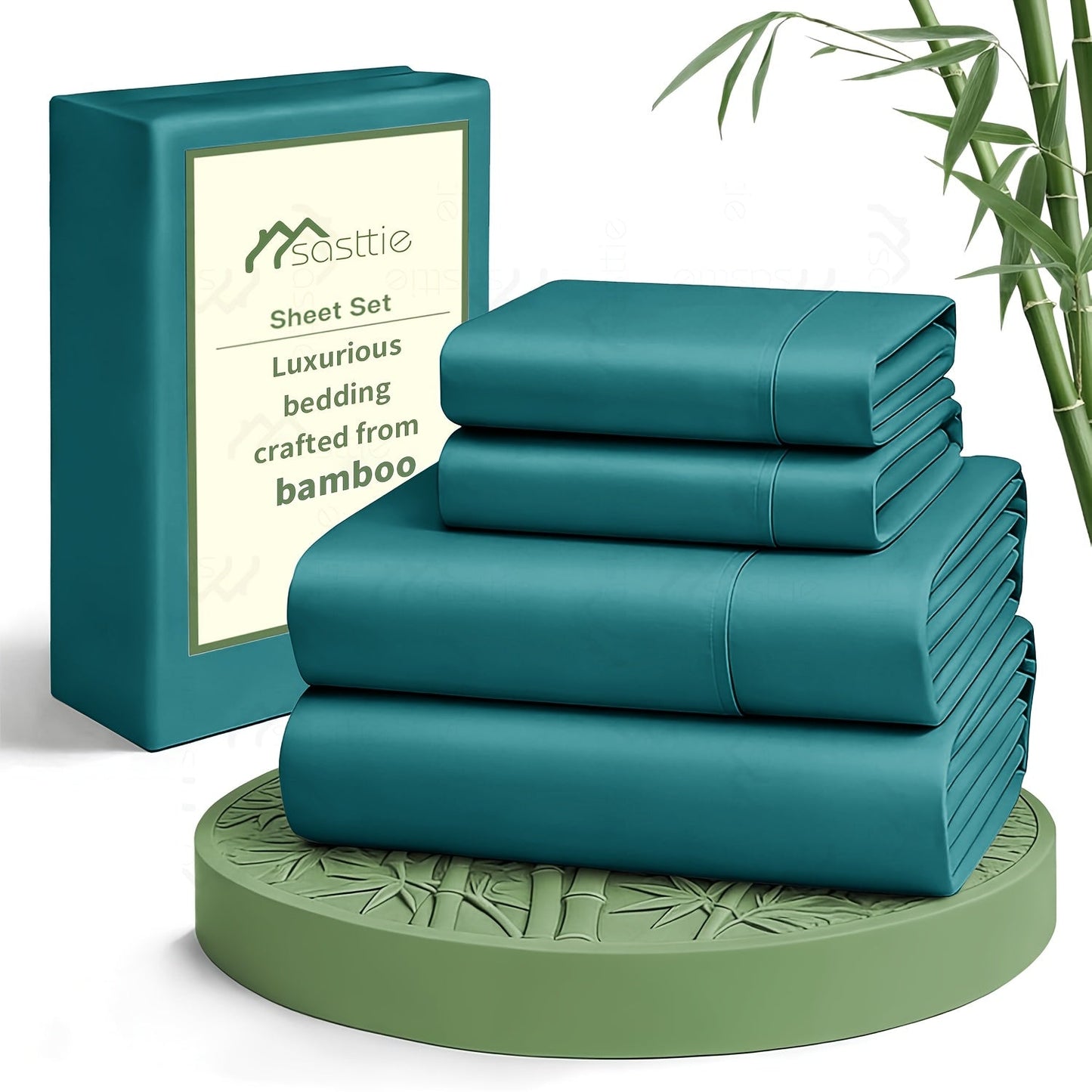 Bed Sheet Set 6-Piece with 17-Inch Pocket, Double-Stitched Edges, Four Bed Sizes and Thirteen Colors