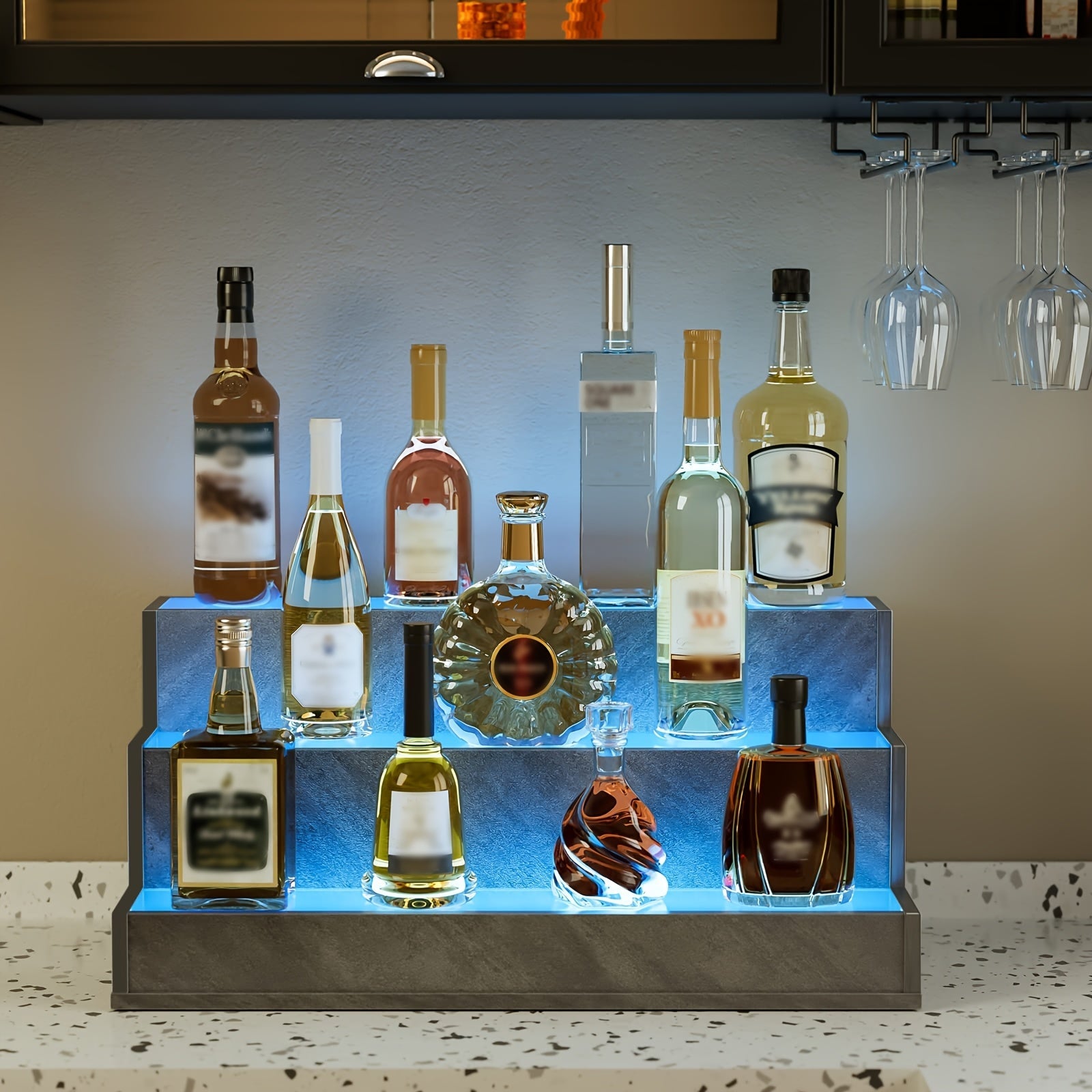 Bar Shelf shown in the 3 Step Grey option