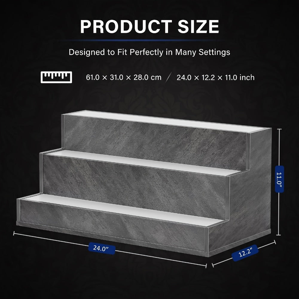 24-Inch Bar Shelf with LED Lighting for Organized Everyday Storage in Living Room detail image - detail view 7