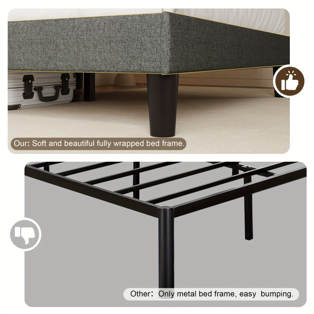 24-Inch Solid Wood Bed Frame with Multiple Color Options for Bedroom detail image - detail view 10