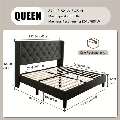 24-Inch Solid Wood Bed Frame with Multiple Color Options for Bedroom detail image - detail view 4