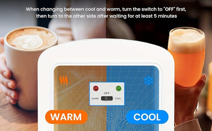Mini Fridge Portable Cooler & Warmer 9-Can 1.59 Gal with Window – Compact Skincare Refrigerator & Beverage Cooler with Cooling and Heating Function for Bedroom Office Car Travel Dorm Room