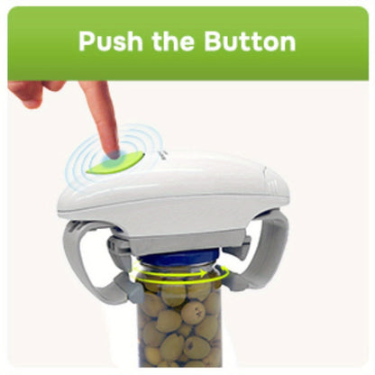 Electric Jar Opener for Elderly & Weak Hands – One-Touch Auto-Off, High Torque Battery-Powered Jar Lid Opener with Ergonomic Design for Kitchen