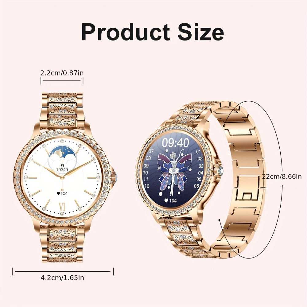 Smart Watch 1.32-Inch AMOLED Round Display with Wireless Calling, 20 Sport Modes and Three Metal Colors