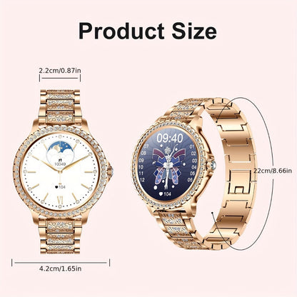 Smart Watch 1.32-Inch AMOLED Round Display with Wireless Calling, 20 Sport Modes and Three Metal Colors