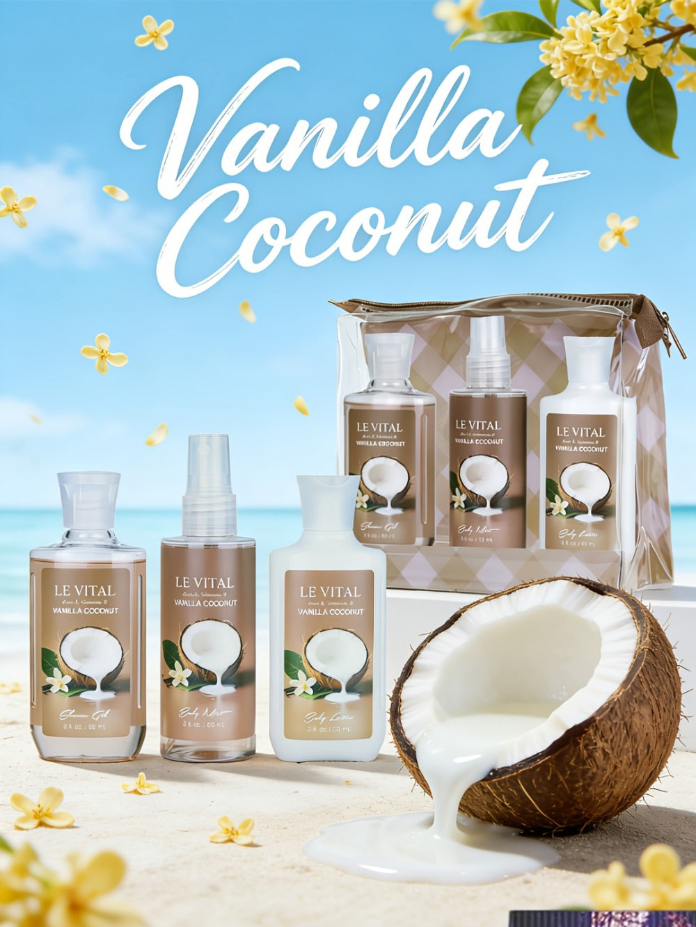 Three-Piece Peppermint Eucalyptus Bath Set with Body Lotion, Shower Gel and Fragrance Mist