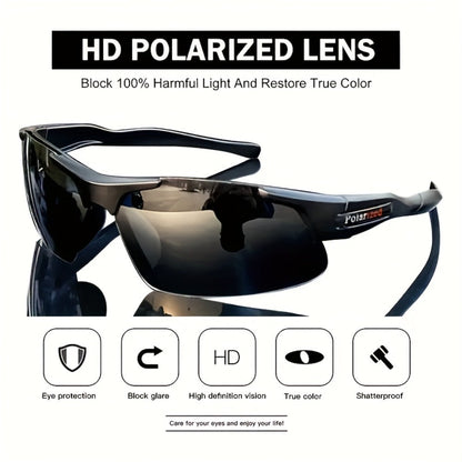Polarized Sunglasses 3-Pack for Men with Half Frames, UV400 Lenses and Lightweight Driving Fit