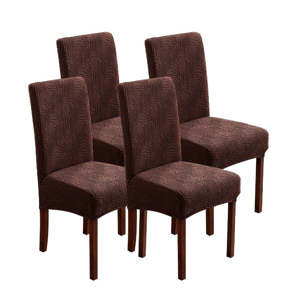 Chair Cover Set of 4 or 6 Stretch Jacquard Dining Slipcovers in Eight Available Color Choices