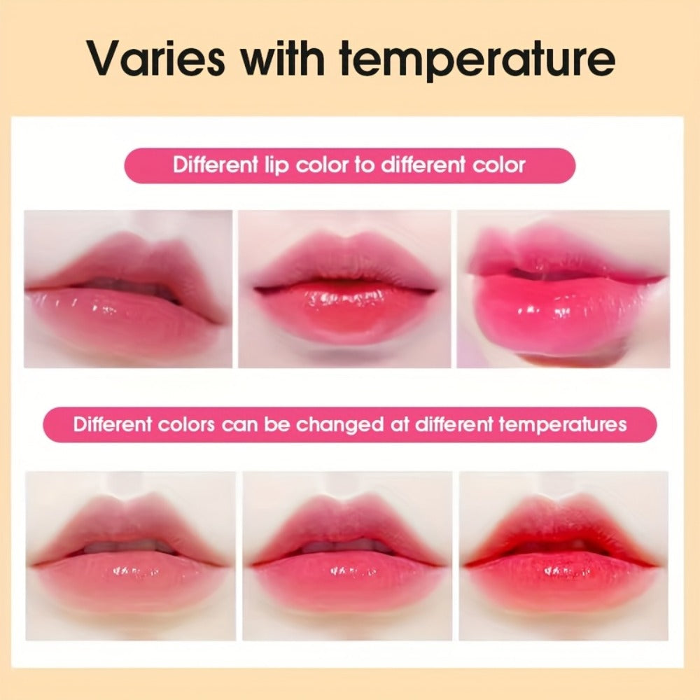 Six-Pack Jelly Flower Color-Changing Lip Balm Set with Temperature-Responsive Tint for Daily Wear