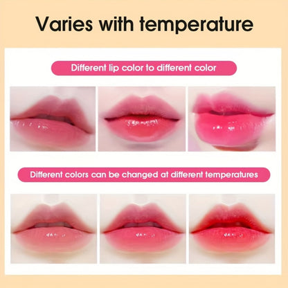 Six-Pack Jelly Flower Color-Changing Lip Balm Set with Temperature-Responsive Tint for Daily Wear