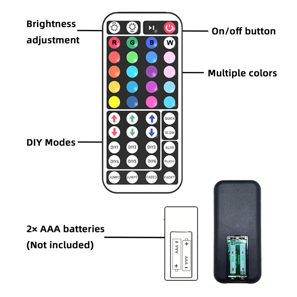 LED Strip Lights for Room Color Changing – 44-Key Remote, Dimmable, Timer, Cuttable, USB Powered | 16.4FT to 98.4FT | Bedroom, Gaming Room, Party & Holiday Decor