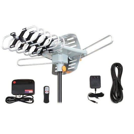 Outdoor TV Antenna 150 Mile No Pole Required - 2026 Easy Setup for Attic or Outdoor, 4K 1080p HD Smart TV VHF UHF, Free Local Channels, Compact Mounting Design