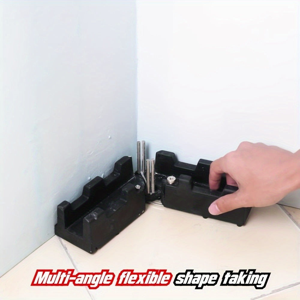 Two-in-One Adjustable Miter Angle Measuring and Cutting Guide for 45- to 180-Degree Layout Work