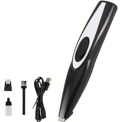 Pet Detail Trimmer, USB-Rechargeable Ceramic-Blade Clipper for Dog and Cat Face, Paw and Ear Areas