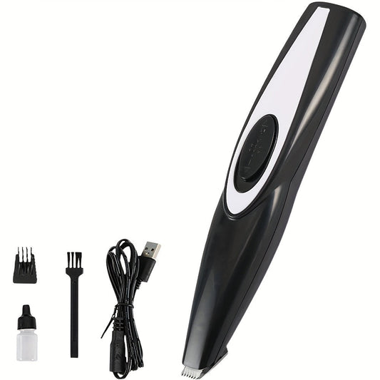 Pet Detail Trimmer, USB-Rechargeable Ceramic-Blade Clipper for Dog and Cat Face, Paw and Ear Areas