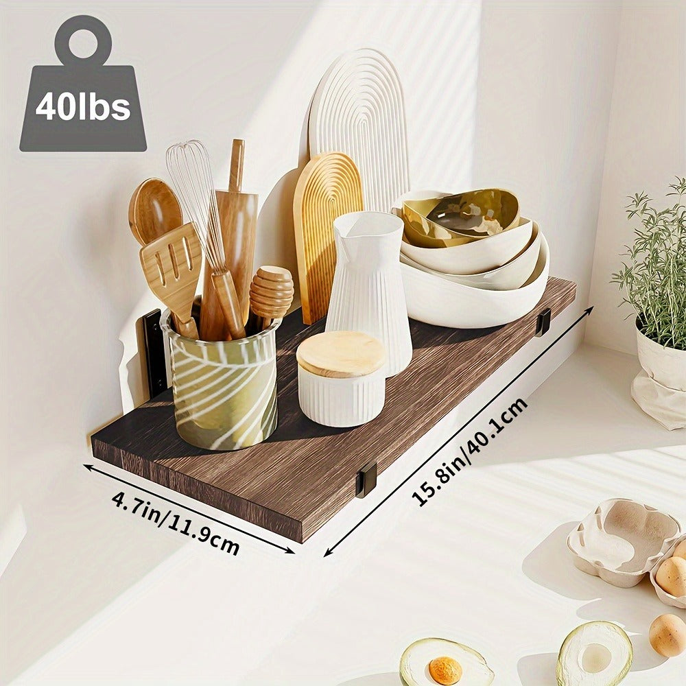 Floating Shelves Set of 5 Wall Mounted 4.7 Inch Tiered Display Shelves Vintage Style Wall Storage Rack for Bedroom, Living Room, Kitchen, Bathroom & Office – Plant & Home Decor