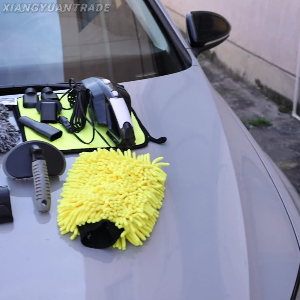 Car Cleaning Kit in 19 or 41-Piece Options with Brushes, Towels, Bucket and Selected Vacuum Tools