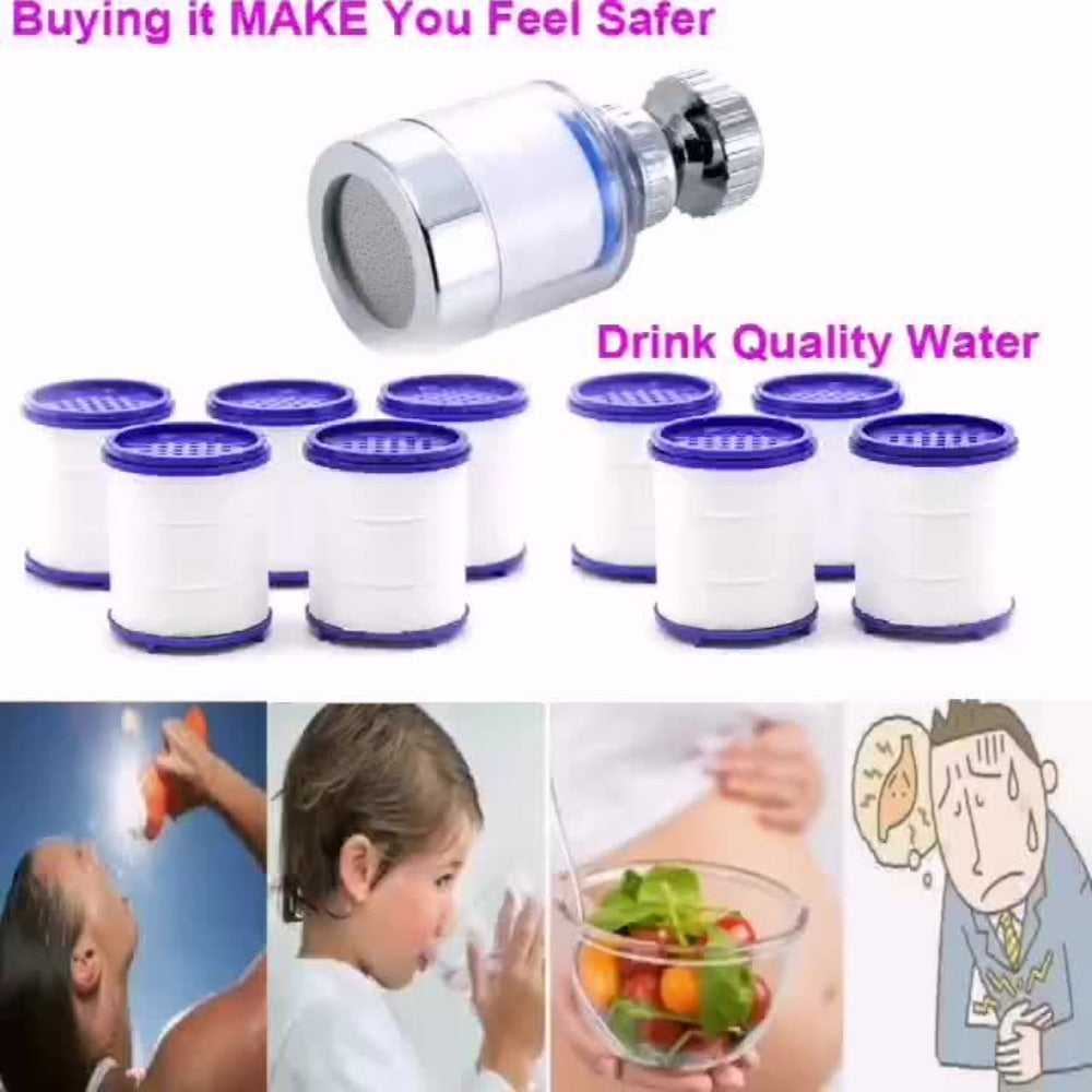 Transparent 360-Degree Rotating Faucet Aerator with Adjustable Spray Head in One- or Two-Set Options
