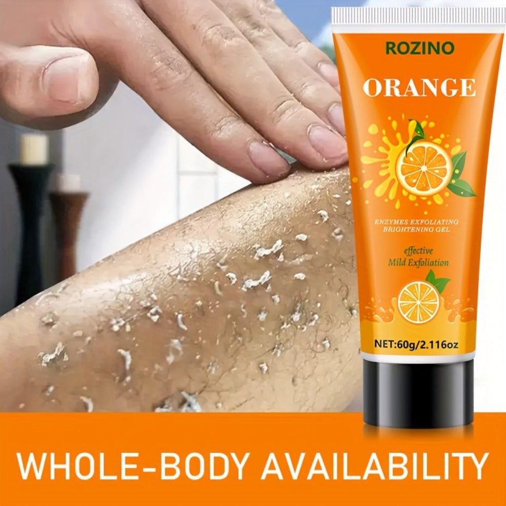 60 g Orange Enzyme Cleansing Gel with Aloe Vera, Hyaluronic Acid and Vitamin C for Face and Body