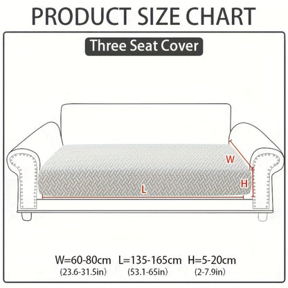 Jacquard Stretch Sofa Cover Non-Slip | Elastic Wear-Resistant Couch Slipcover, Polyester Jacquard Fabric, 1 to 4 Seat Sectional L-Shape, Armrest Backrest, Machine Washable