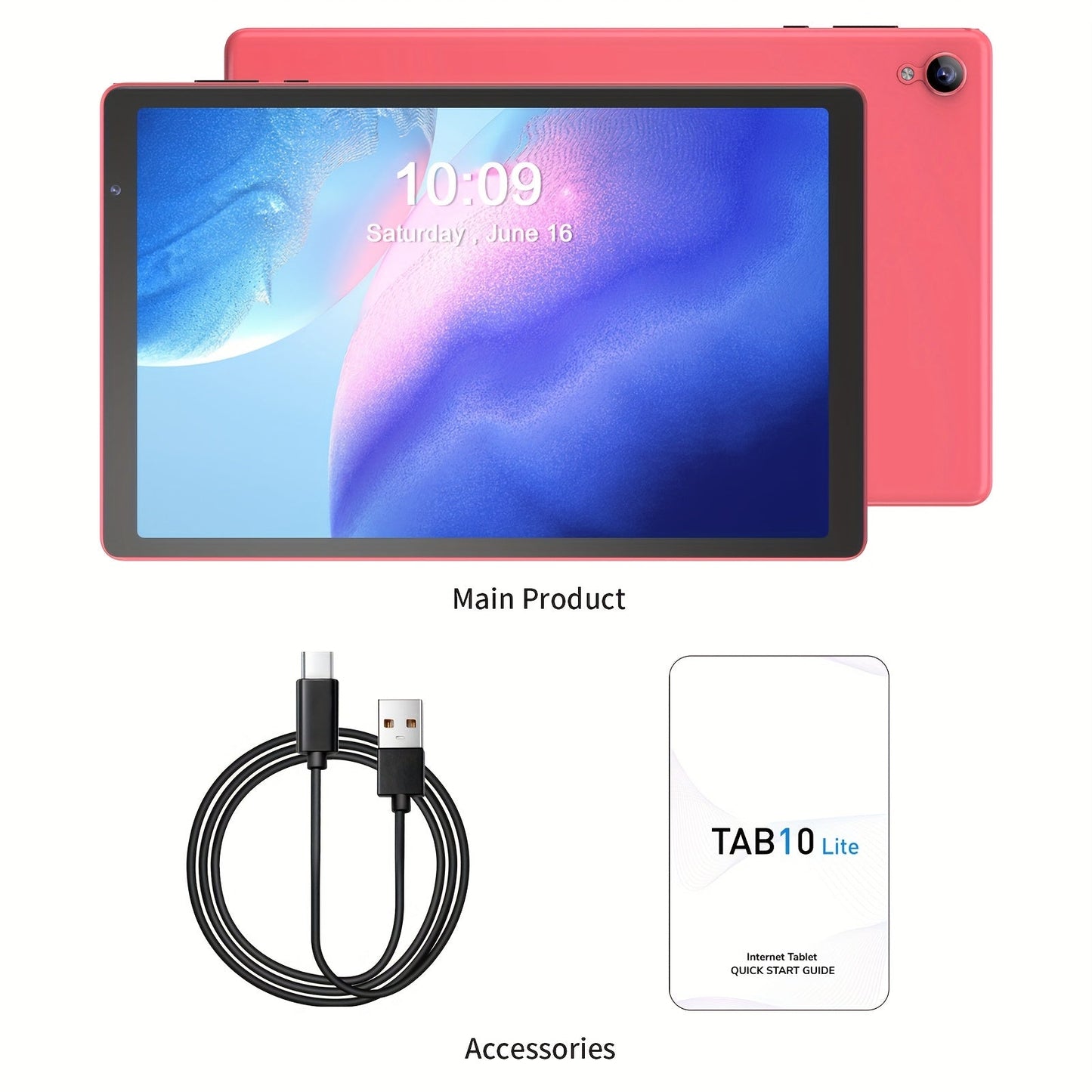 Android Tablet 10.1-Inch with Android 14, 4GB Total Memory, 32GB Internal Storage and 6000mAh Battery