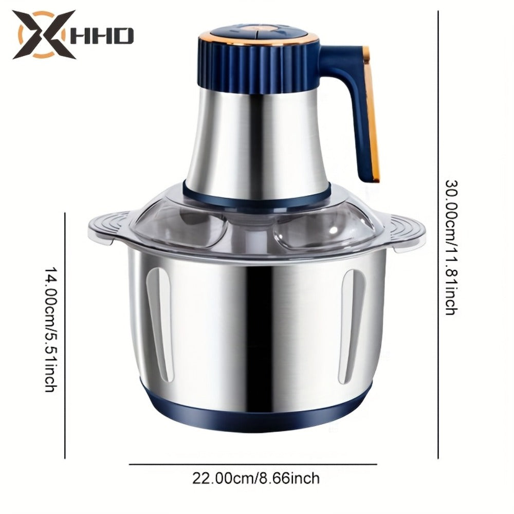 Electric Food Chopper with Top-Motor Design and 2L, 3L or 5L Bowls in Blue or Green Options
