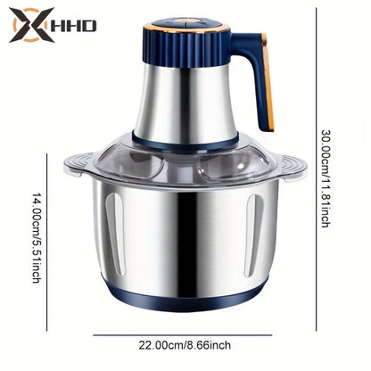 Electric Food Chopper with Top-Motor Design and 2L, 3L or 5L Bowls in Blue or Green Options