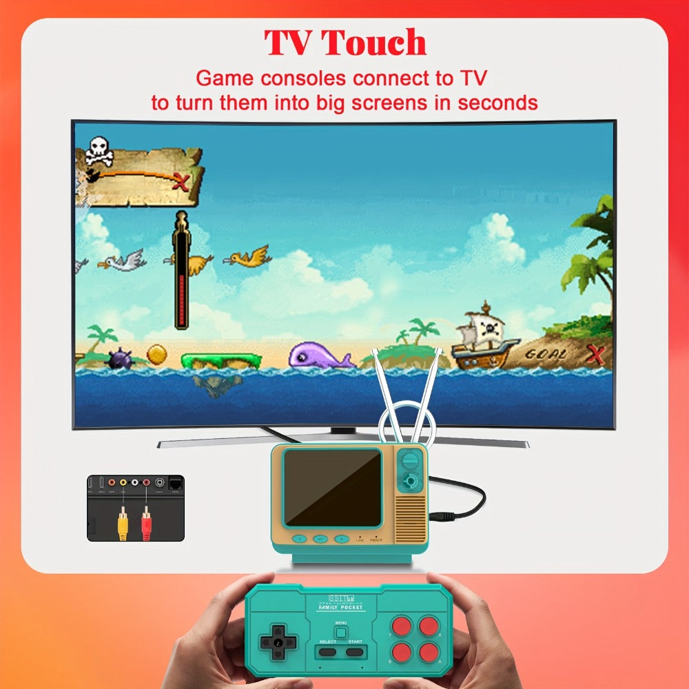 2-Player Retro Game Console with 3.0" Screen & AV TV Output – Portable Handheld Gaming System for Kids & Adults, Classic Video Game Player, Best Family Gift for Birthday & Holiday