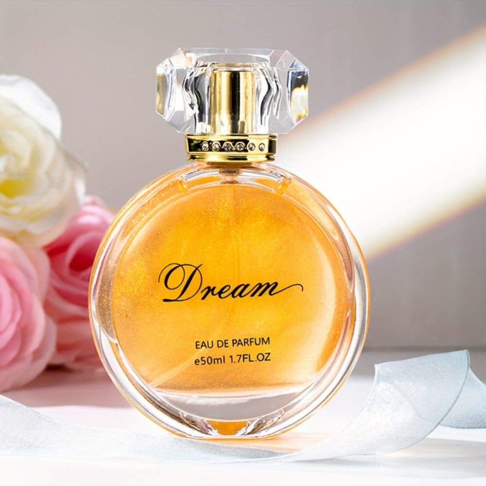 Perfume for Women in 1.7 oz Golden Floral Bottle with Rose Accent and Formaldehyde-Free EDP Formula