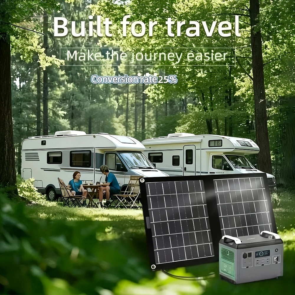 30W Foldable Solar Charging Panel - 2-in-1 Portable Design, USB Port, Fast Charge for Smartphones, Tablets & Action Cameras, Lightweight for Camping, Hiking & Travel