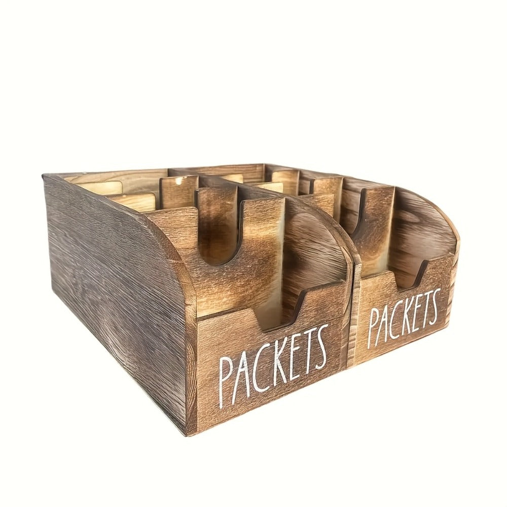 Stepped Packet and Spice Organizer in Black or Brown with One- or Two-Piece Checkout Options
