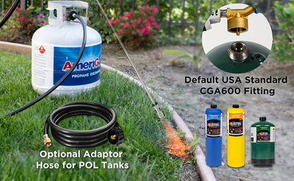 Propane Weed Torch | Flame Weeder Ice Melter Outdoor Roof Driveway