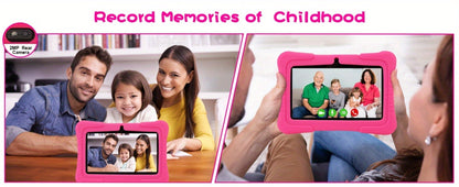 Kids Tablet Veidoo 7 Inch with 1GB or 2GB RAM, 16GB or 32GB Built-In Storage and Handled Silicone Case