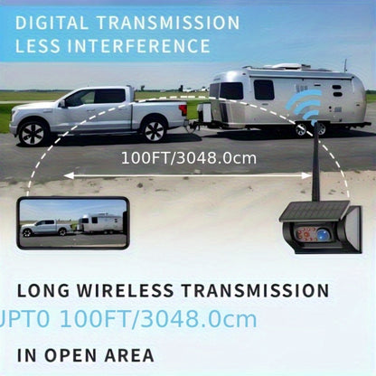 Wireless Backup Camera Solar Powered for Truck RV Trailer - 1080P HD, WiFi Magnetic Mount, Infrared Night Vision, 150° Wide Angle, Rechargeable, iOS & Android App, Long Battery Life, 2025 Upgraded
