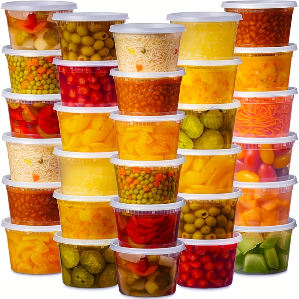 Deli Container Food Storage Organizer 48-Piece 16oz BPA-Free Set for Microwave, Freezer and Dishwasher