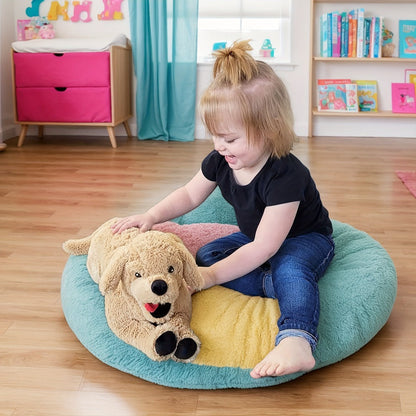 Plush Toy – Golden Retriever 21-Inch Lying Puppy with Soft Coat for Large Cuddly Display and Gifting
