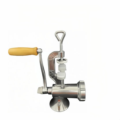 Size 5 Manual Meat Grinder with Table Clamp, Hand Crank, Cutting Plate, Blade and Sausage Nozzle