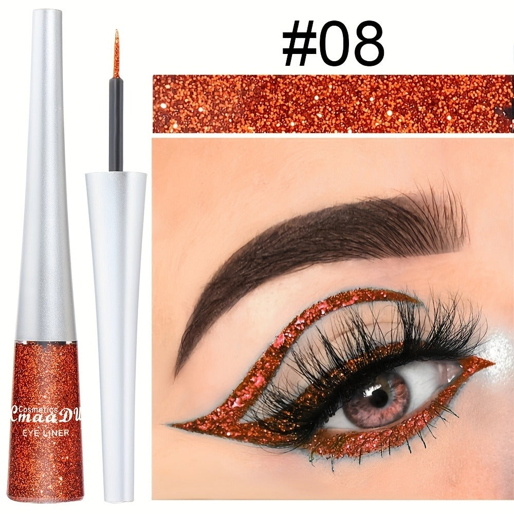 Glitter Liquid Eyeliner Set 16 Colors water-resistant Shimmer Metallic Eye Liner Pen Kit – extended-wear Smudge-Proof Sparkle Eye Makeup