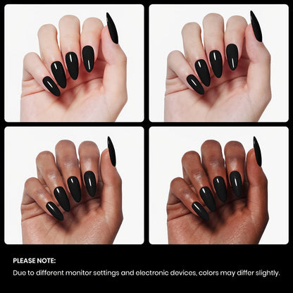 Gel Nail Polish – Odorless Black & White 0.54oz MISS MISIDY Soak-Off UV LED Durable High Gloss – Self-Leveling Easy Application for…